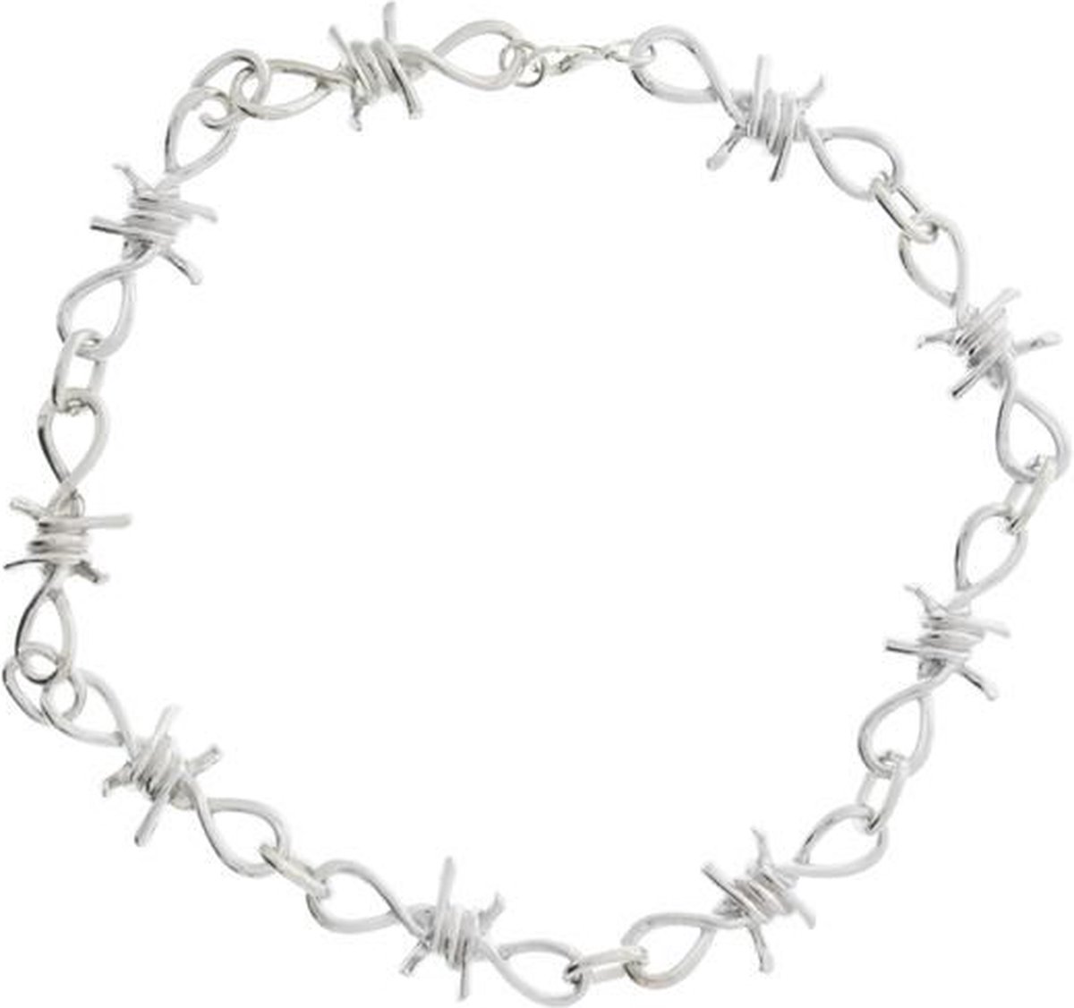 Zacs Alter Ego Ketting Barbed Wire Chain Zilverkleurig